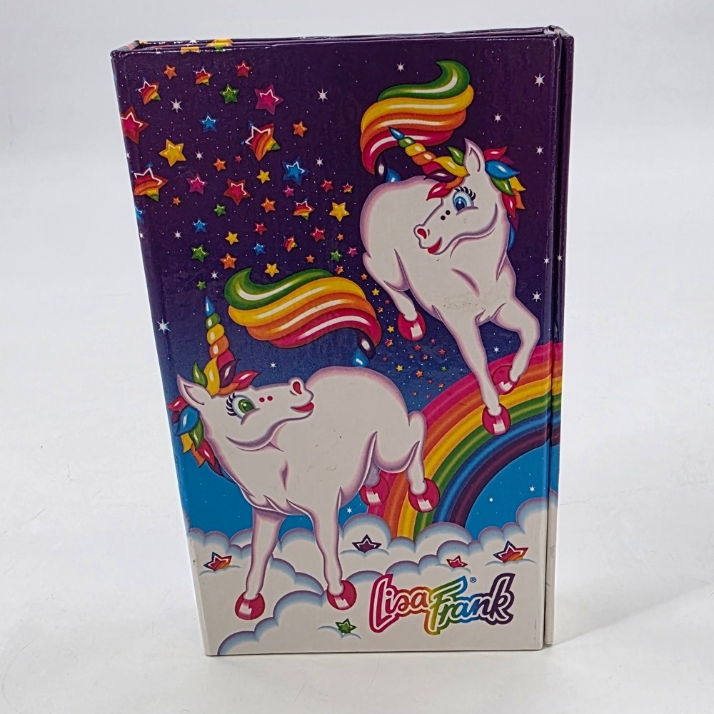 VINTAGE 90S LISA FRANK MARKIE FLIP OUTS ORGANIZER PLANNER UNICORN *READ* RARE